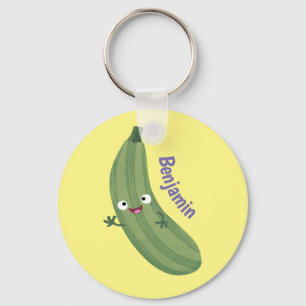 Porte-clés Cute zucchini happy cartoon illustration