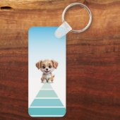 Porte-clés Cuteness Level Keychain – Custom Text & Photo (Verso)