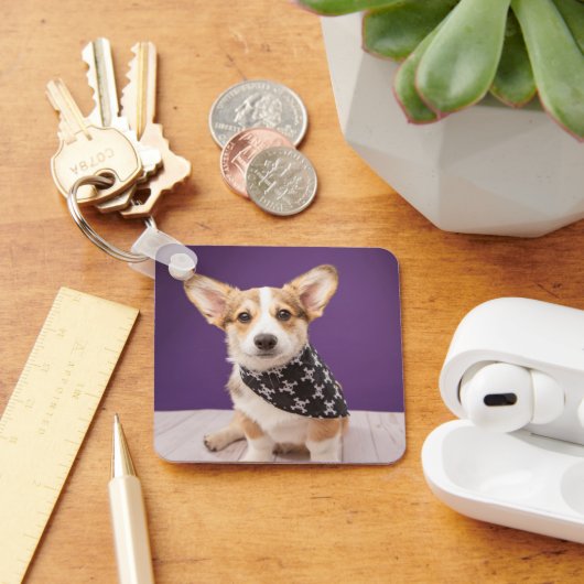 Porte-clés Cutest Baby Animals | Corgi Puppy Skull Bandana (Bureau)