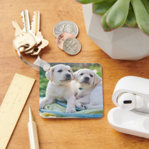 Porte-clés Cutest Baby Animals Yellow Labrador Retrievers