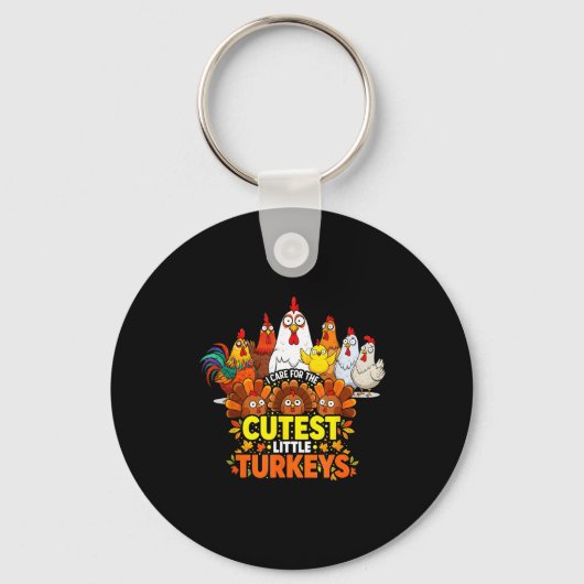 Porte-clés Cutest Little Turkeys Funny Thanksgiving Teacher D (Recto)