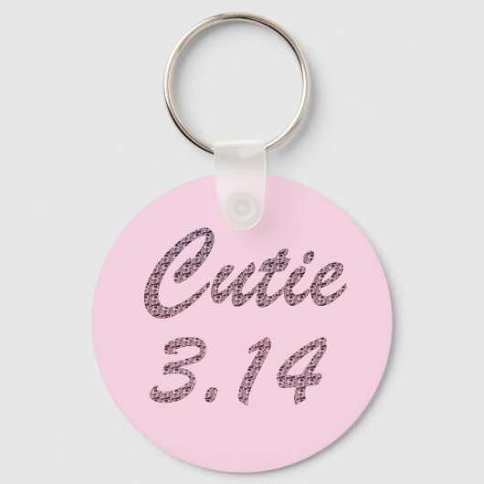 Porte-clés Cutie 3,14 Pi Jour Rose (Recto)
