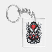 Porte-clés Cyber Oni : Masque de Guerrier de la Fumée (Devant gauche)