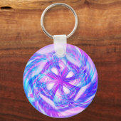 Porte-clés Cyber rose et bleu (Verso)