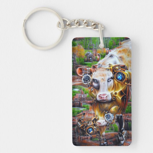 Porte-clés Cyber-vache vapeur (Devant)