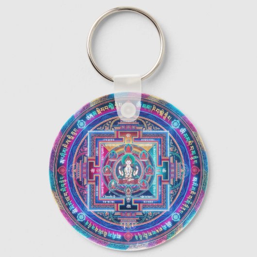 Porte-clés Cyberpunk Mandala (Recto)