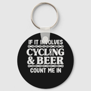 Porte-clés Cycling Beer Drinking Biking Funny Cyclist