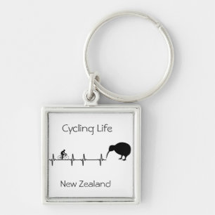 Porte-clés Cycling Life, Nouvelle-Zélande personnalisable