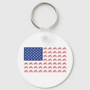 Porte-clés Cyclisme-Drapeau-Moto-Cross