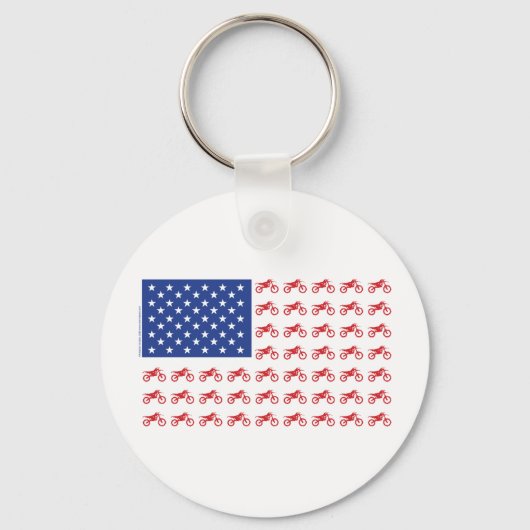 Porte-clés Cyclisme-Drapeau-Moto-Cross (Recto)