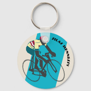 Porte-clés Cycliste (bleu)