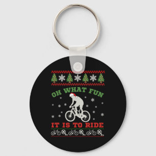 Porte-clés Cycliste de VTT, Oh Quelle Amusement Noël Pull Ugl