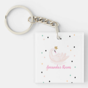 Porte-clés Cygne chic, Étoiles, Princesse