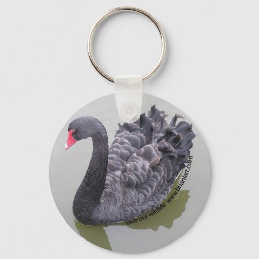 Porte-clés cygne noir (Recto)