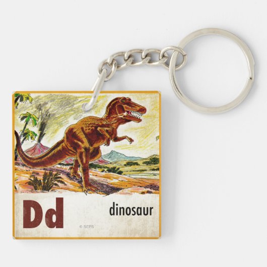 Porte-clés D est pour Dinosaur (Dos)