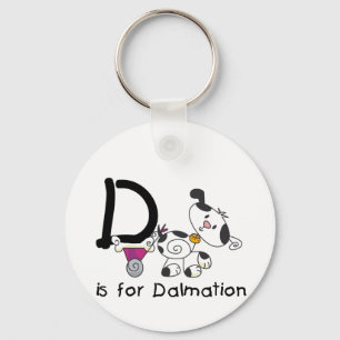 Porte-clés D est pour les T-shirts et cadeaux Dalmation