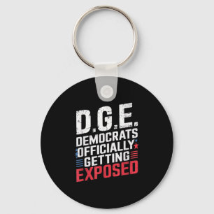 Porte-clés D.o.g.e Doge Satire politique Tee Drapeau Américai