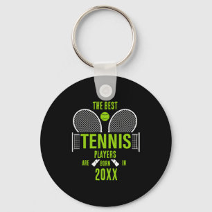 Porte-clés D Tennis Année de naissance Nom Anniversaire