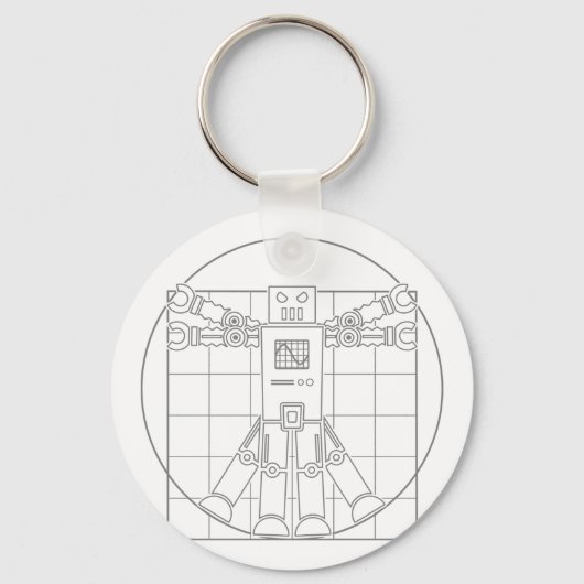 Porte-clés Da Vinci Vitruvian Robot (Recto)