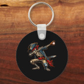 Porte-clés Dab Skeleton Dabbing Skeleton Pirate Baseball (Recto)