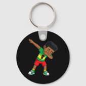 Porte-clés Dabbing Black King Junetten Brown Skin Boys Kids (Verso)