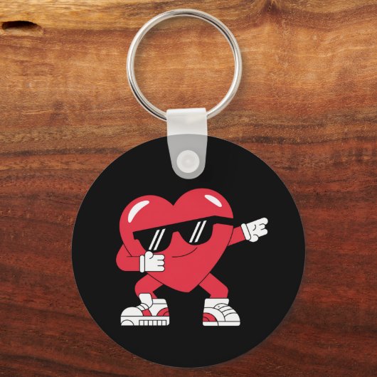Porte-clés Dabbing Coeur drôle Cadeaux Valentines Jour (Recto)