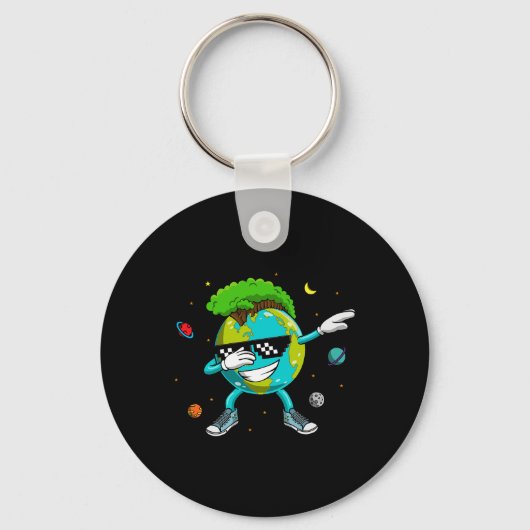 Porte-clés Dabbing Earth Recyclage Conversation Science spati (Recto)