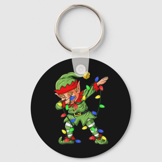 Porte-clés Dabbing Elf Christmas Tree Lights Garçons Enfants  (Recto)