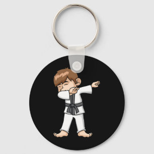 Porte-clés Dabbing Karate Boy Funny Martial Arts Caricature D