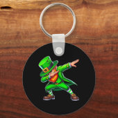 Porte-clés Dabbing Leprechaun Jour de la Saint Patrick Drôle (Recto)