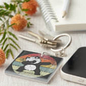 Porte-clés Dabbing Panda, Panda Drôle (Devant Droit)