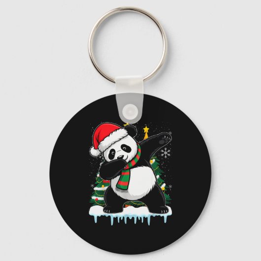 Porte-clés Dabbing Panda Santa Christmas Kids Boys Men Xmas B (Recto)