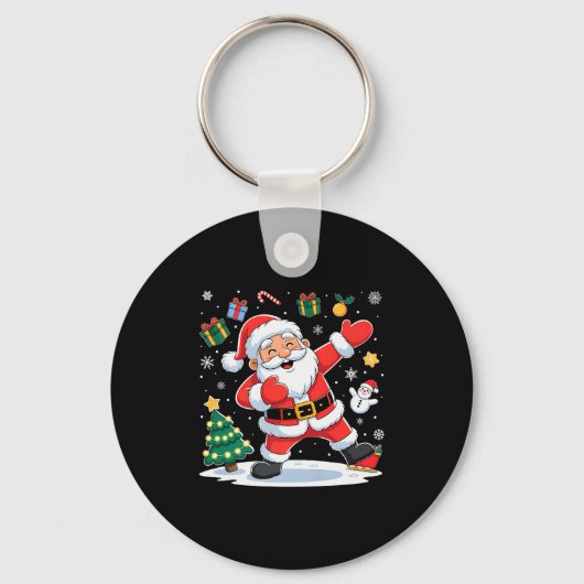 Porte-clés Dabbing Santa Claus Christmas Holiday Boys Kids Da (Recto)