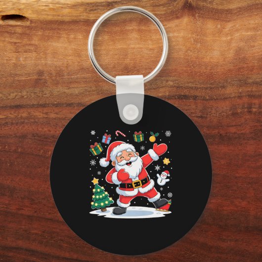 Porte-clés Dabbing Santa Claus Christmas Holiday Boys Kids Da (Recto)