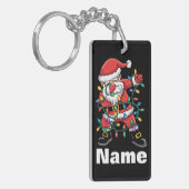 Porte-clés Dabbing Santa Funny Personalized Christmas Gift (Devant gauche)