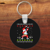 Porte-clés Dabbing Santa Hockey Ugly Christmas Sweater Xmas (Recto)