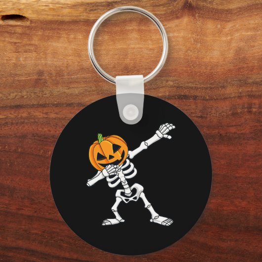 Porte-clés Dabbing Skeleton Citrouille Head Fun Halloween Dab (Verso)