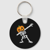 Porte-clés Dabbing Skeleton Citrouille Head Fun Halloween Dab (Verso)