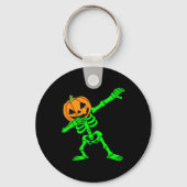 Porte-clés Dabbing Skeleton Citrouille Head Halloween Dab (Recto)