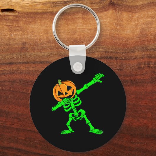 Porte-clés Dabbing Skeleton Citrouille Head Halloween Dab (Verso)
