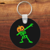 Porte-clés Dabbing Skeleton Citrouille Head Halloween Dab (Recto)