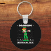 Porte-clés Dabbing Through The Snow Elf Dab Ugly Christmas Sw (Recto)