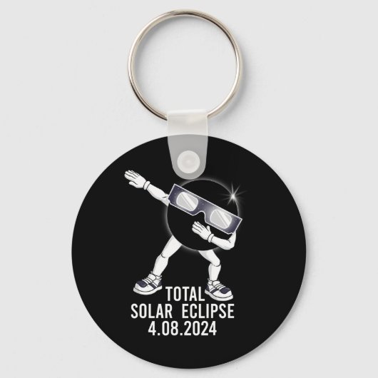 Porte-clés Dabbing Total Solar Eclipse 04.08.2024 Fun Dab Boy (Recto)