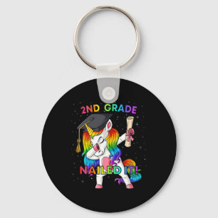 Porte-clés Dabbing Unicorn 2e grade Nail It Graduation Gir