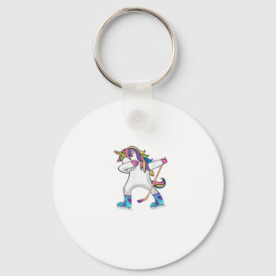 Porte-clés Dabbing Unicorn Avec Bâton De Hockey Unicorn Sport