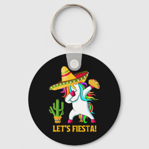 Porte-clés Dabbing Unicorn Funny Cinco De Mayo Filles Laisser