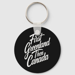 Porte-clés D'abord le Groenland puis le Canada, carte américa