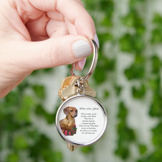 Porte-clés Dachshund Art Don (main)