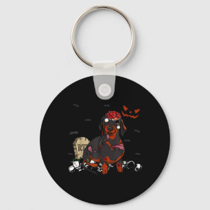 Porte-clés Dachshund Chien Zombie Drôle Chien Zombie Hallowee