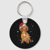 Porte-clés Dachshund Chiens Arbre Noël Noël Noël Cadeaux Pour (Recto)